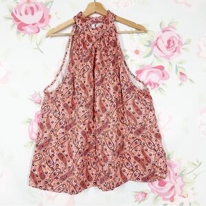 NEW Boden Floral Paisley Halter Sleeveles Blouse Top 20 22